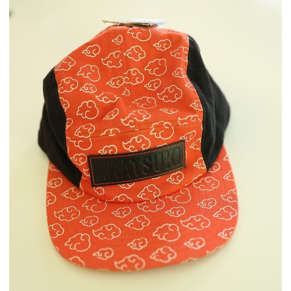 Naruto Akatsuki Snapback Hat Cap Japan Anime Manga Unisex Black Orange
